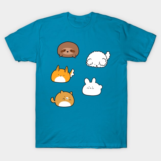 Cute Animal Blobs! T-Shirt by saradaboru